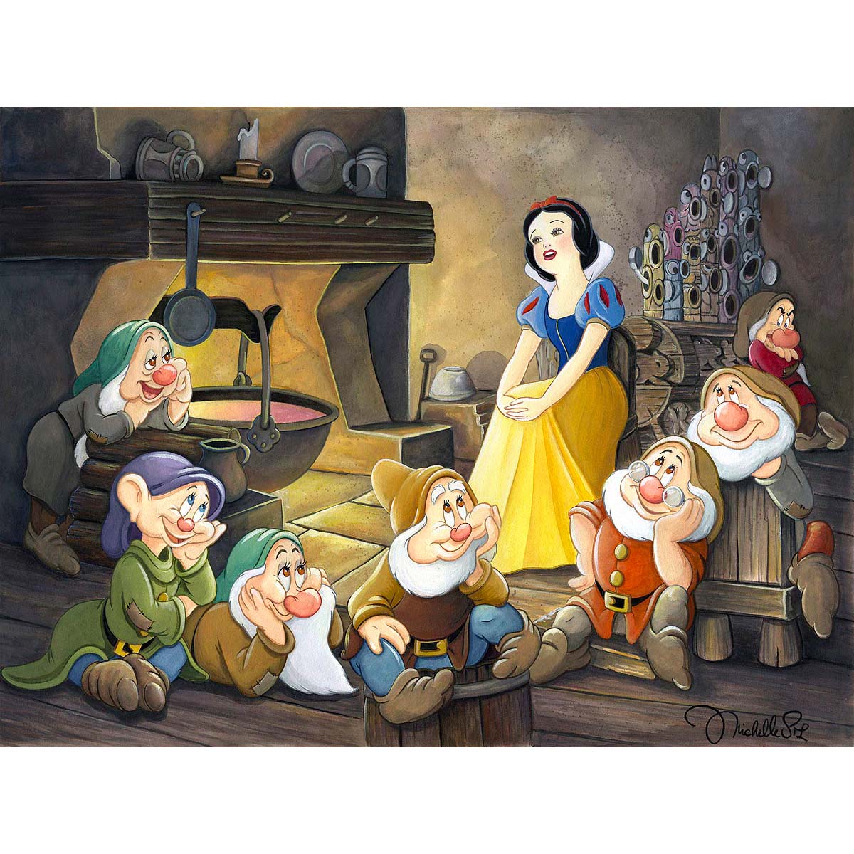 Belle's Books - Disney Treasures On Canvas By Michelle St. Laurent