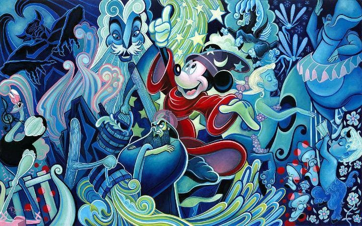 Thomas Kinkade Disney Fantasia Giclee On Paper Disney Fine Art