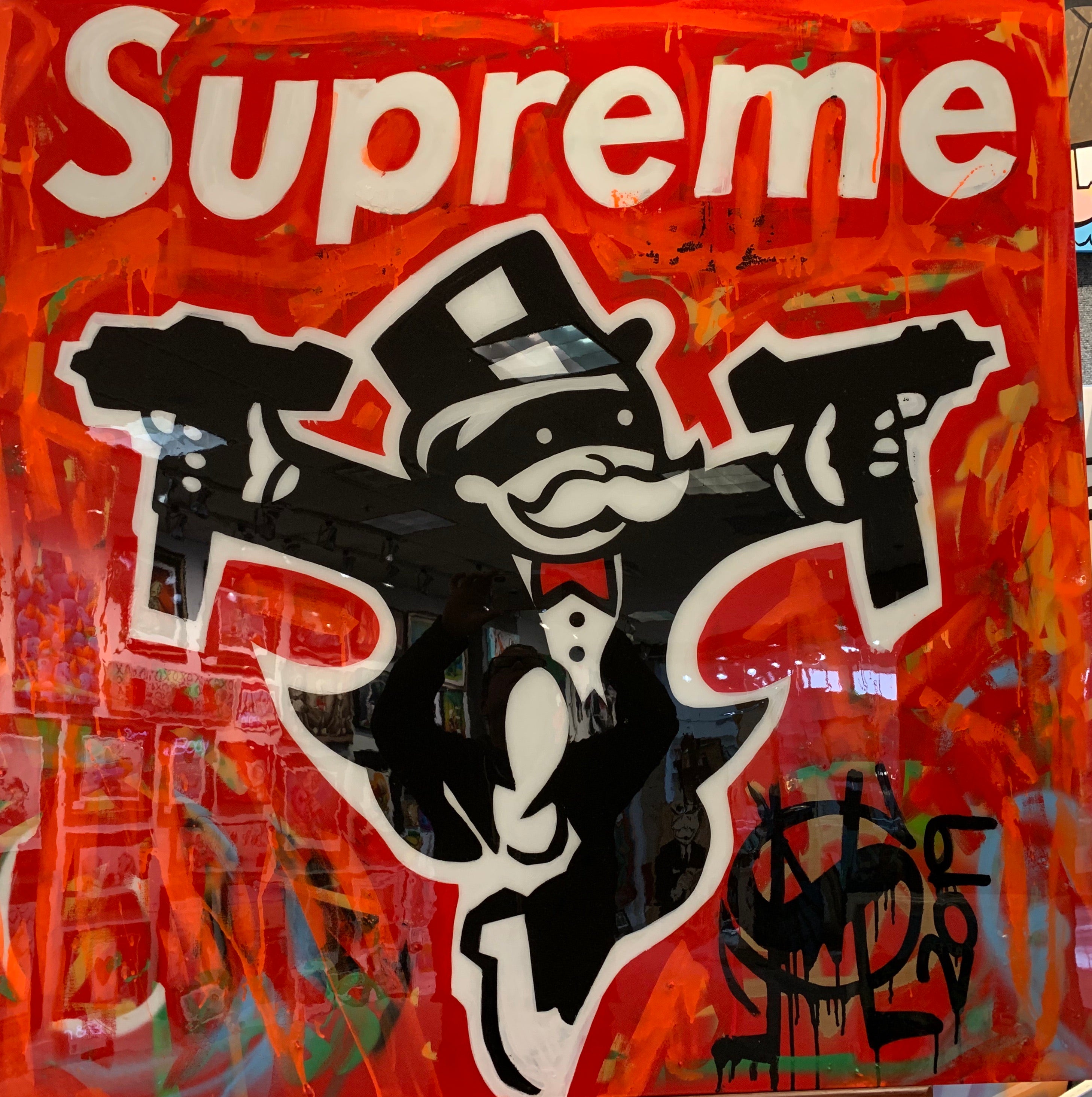 Supreme logo clearance painting