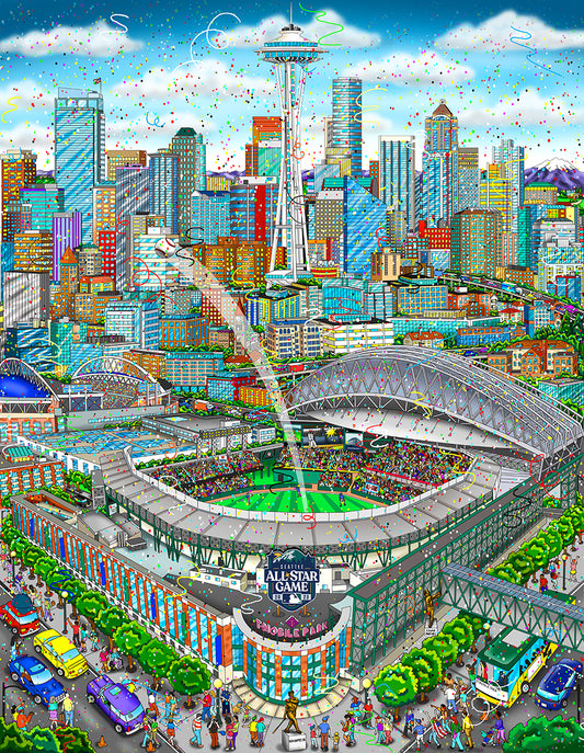 Charles Fazzino "MLB All-Star Game 2023: Seattle" 3D Limited Edition Giclee on Paper