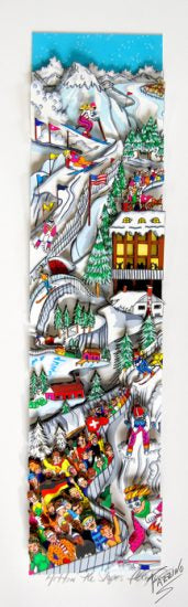 Charles Fazzino "Hitting the Slopes" 3D Limited Edition Silkscreen on Paper