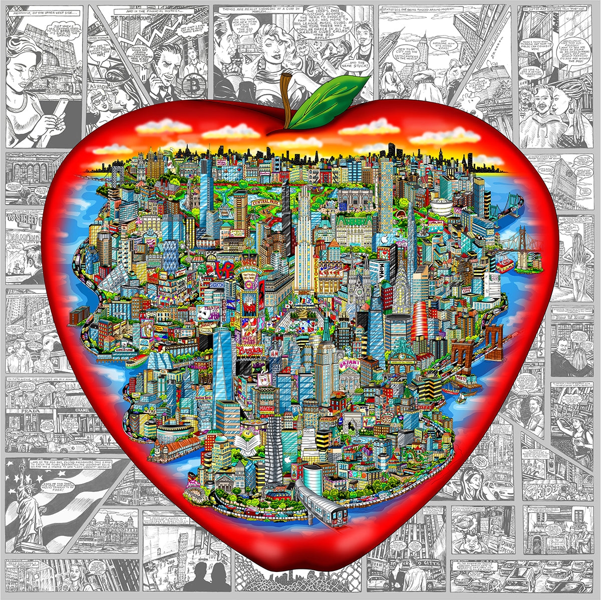 Charles Fazzino "Chronicles of the Big Apple" 3D Limited Edition Mixed-Media on Paper