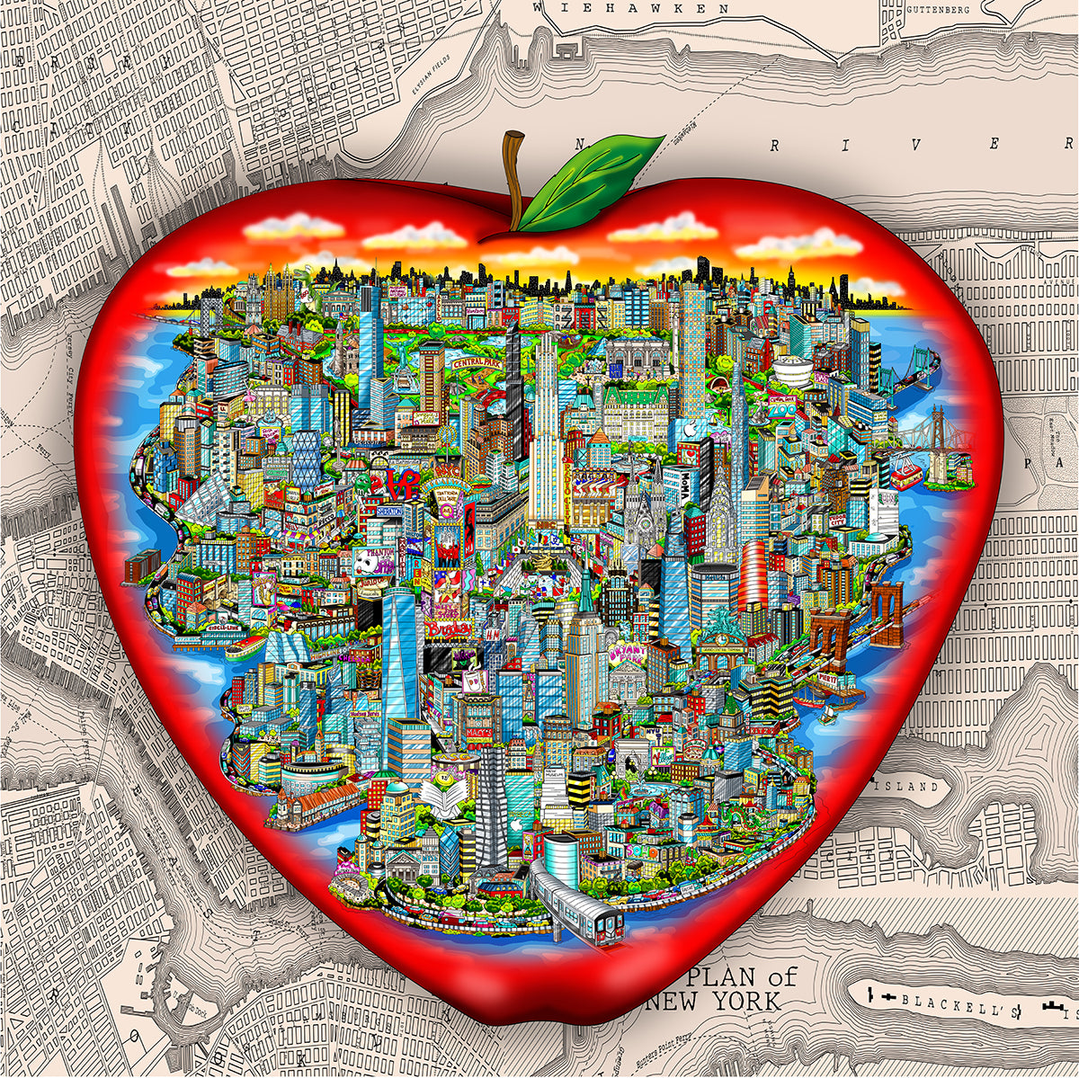 Charles Fazzino "Chronicles of the Big Apple" 3D Limited Edition Mixed-Media on Paper