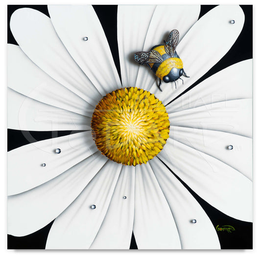 Michael Godard "White Flower Bumblebee" Limited Edition