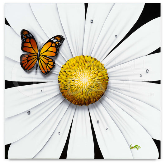 Michael Godard "White Flower Butterfly" Limited Edition