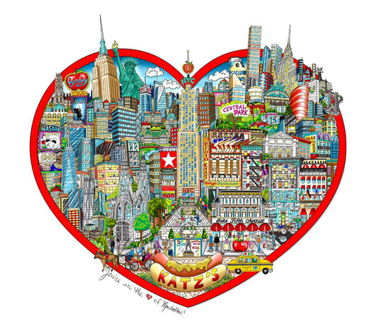 Charles Fazzino "You’re in the Heart of Manhattan" 3D Limited Edition Mixed-Media on Paper