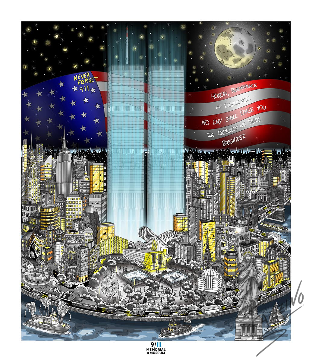 Charles Fazzino "Museum Commissions 9/11: A Time of Remembrance" 3D Limited Edition Mixed-Media on Paper