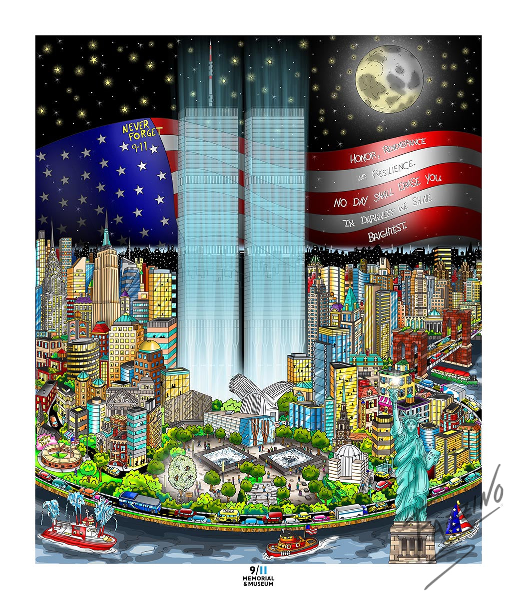 Charles Fazzino "Museum Commissions 9/11: A Time of Remembrance" 3D Limited Edition Mixed-Media on Paper