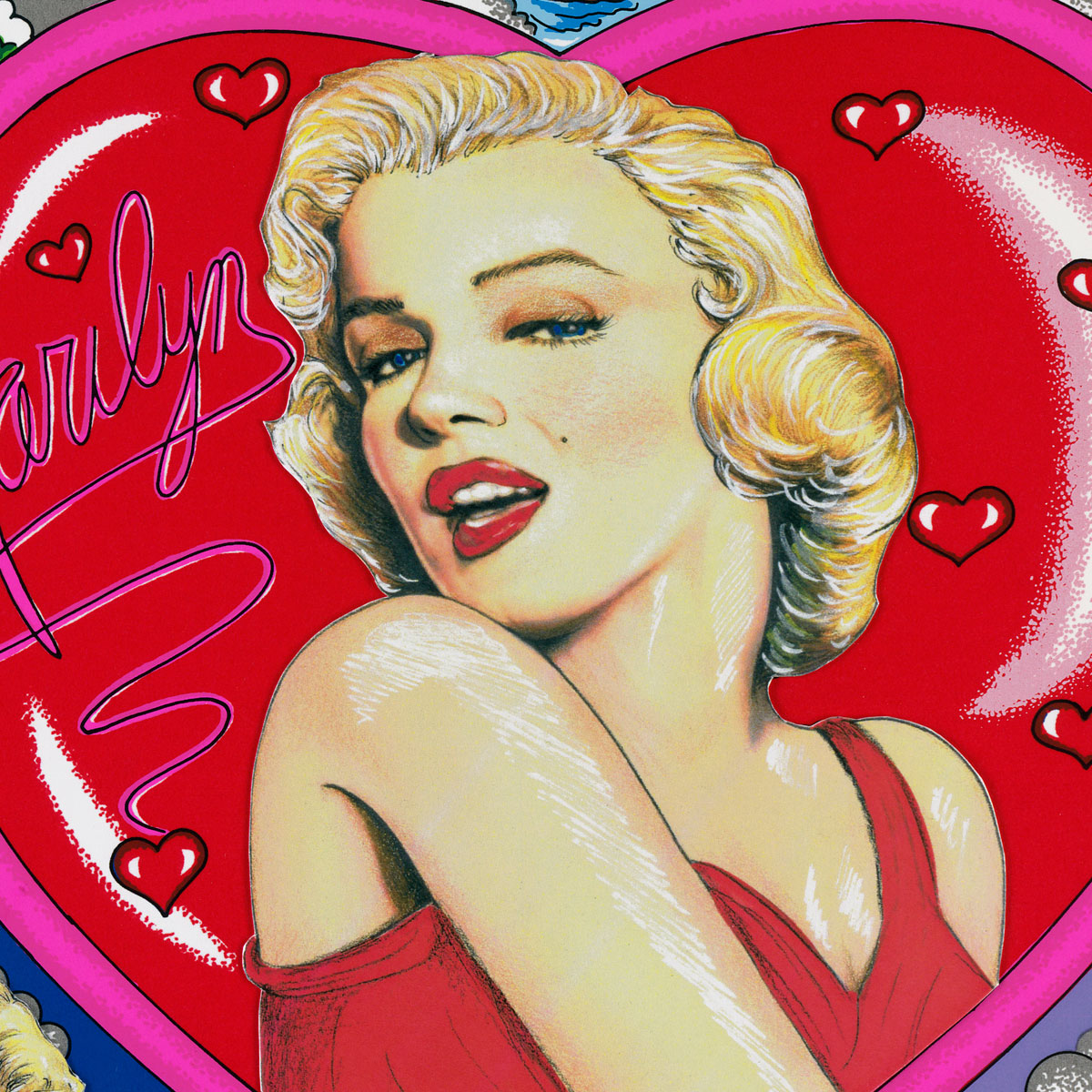 Charles Fazzino "Love and Kisses, Marilyn" 3D Limited Edition Silkscreen on Paper with mixed-media elements