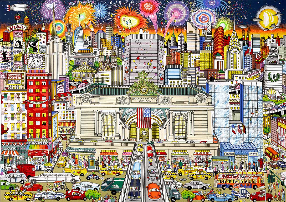 Charles Fazzino "New York’s Grand Celebration" 3D Limited Edition Silkscreen on Paper