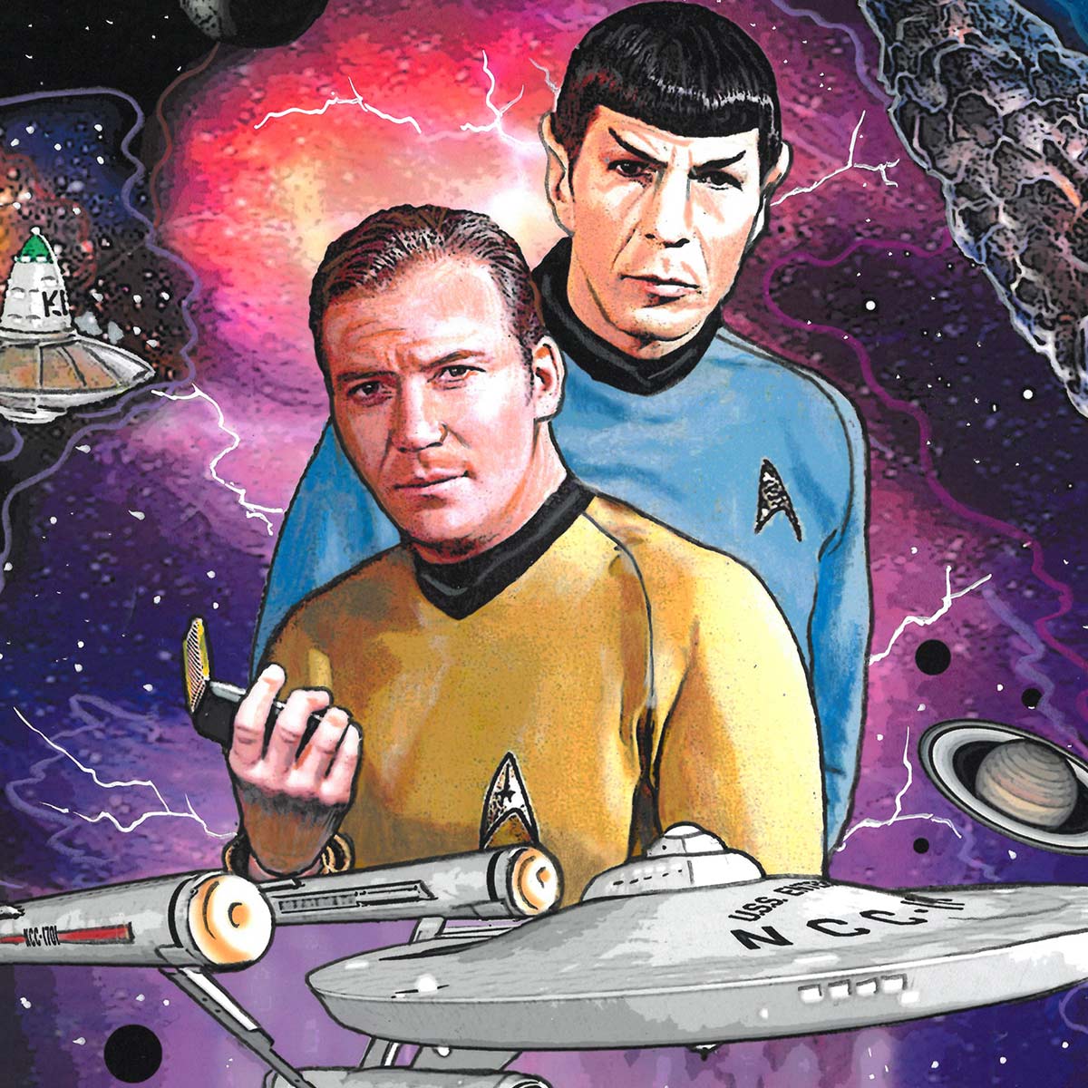 Charles Fazzino "Star Trek: The Beginning" 3D Limited Edition Mixed-Media on Paper