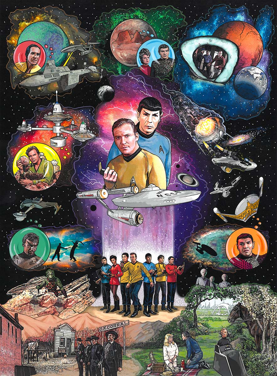 Charles Fazzino "Star Trek: The Beginning" 3D Limited Edition Mixed-Media on Paper