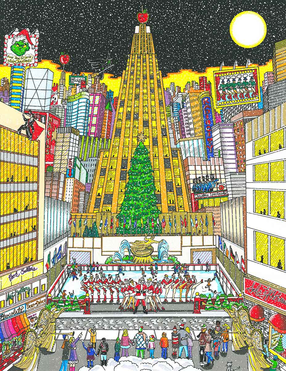 Charles Fazzino "That Holiday Night in NYC" 3D Limited Edition Silkscreen on Paper