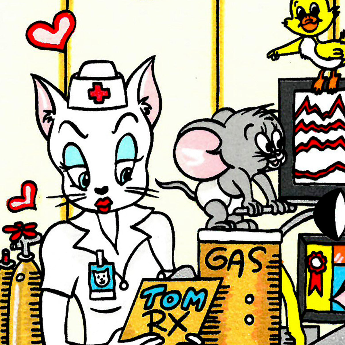 Charles Fazzino "Tom & Jerry’s Surgical CATastrophe" 3D Limited Edition Silkscreen on Paper