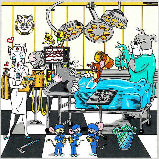 Charles Fazzino "Tom & Jerry’s Surgical CATastrophe" 3D Limited Edition Silkscreen on Paper