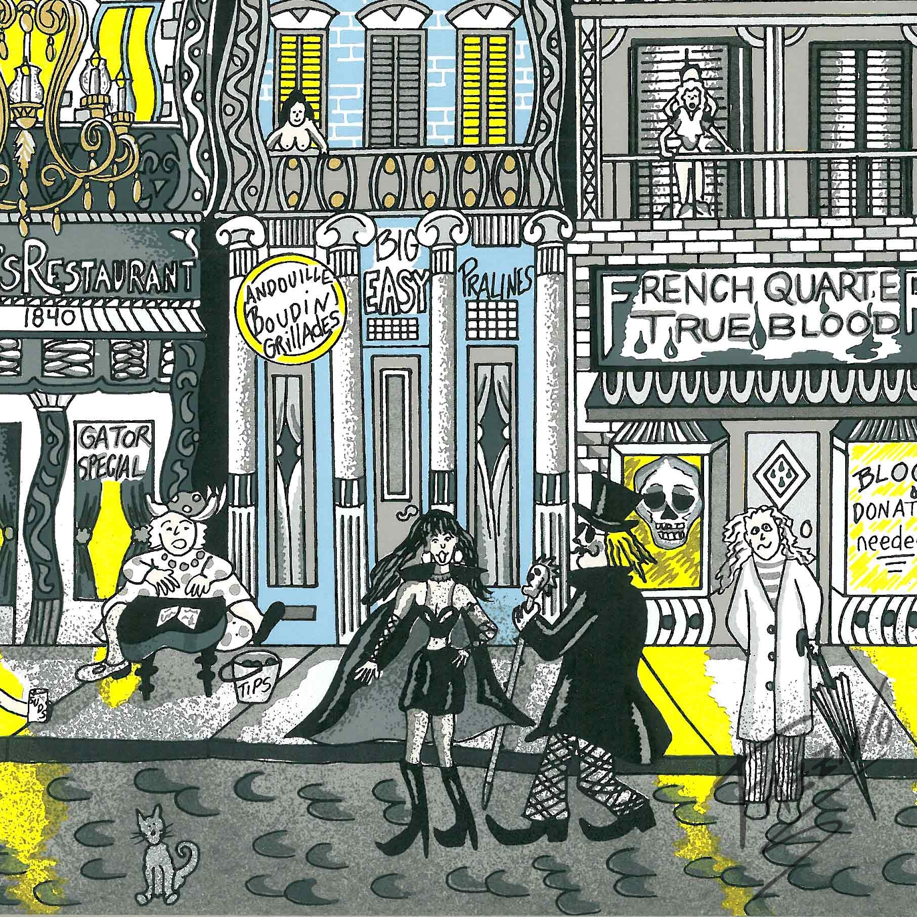 Charles Fazzino "Vampires…The Twilight of New Orleans" 3D Limited Edition Silkscreen on Paper