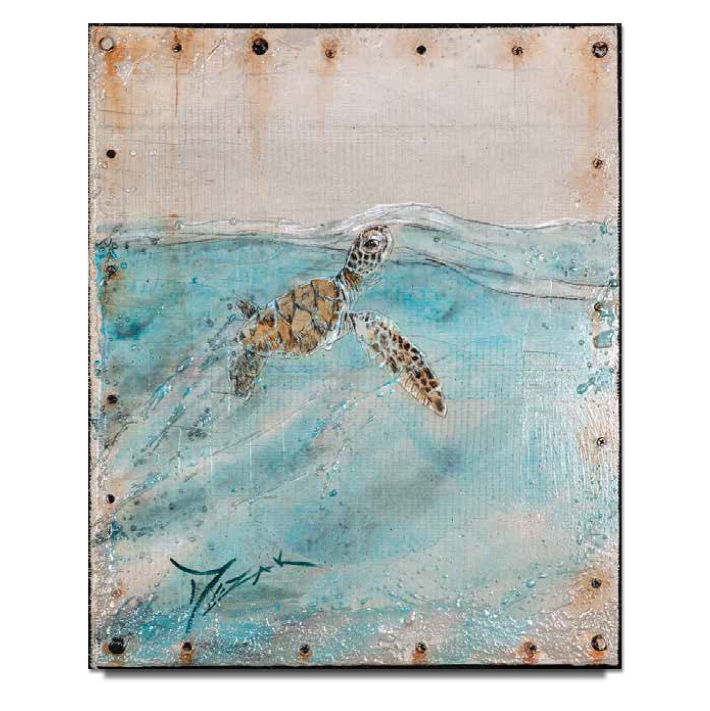 Trevor Mezak "Baby Honu" Limited Edition Canvas Giclee