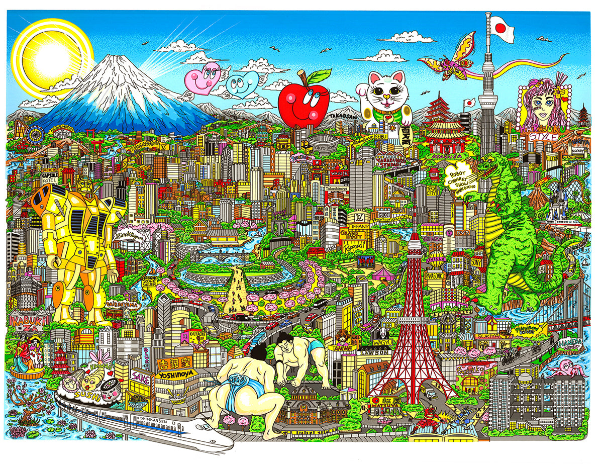 Charles Fazzino "Konnichiwa Tokyo" 3D Limited Edition Silkscreen on Paper