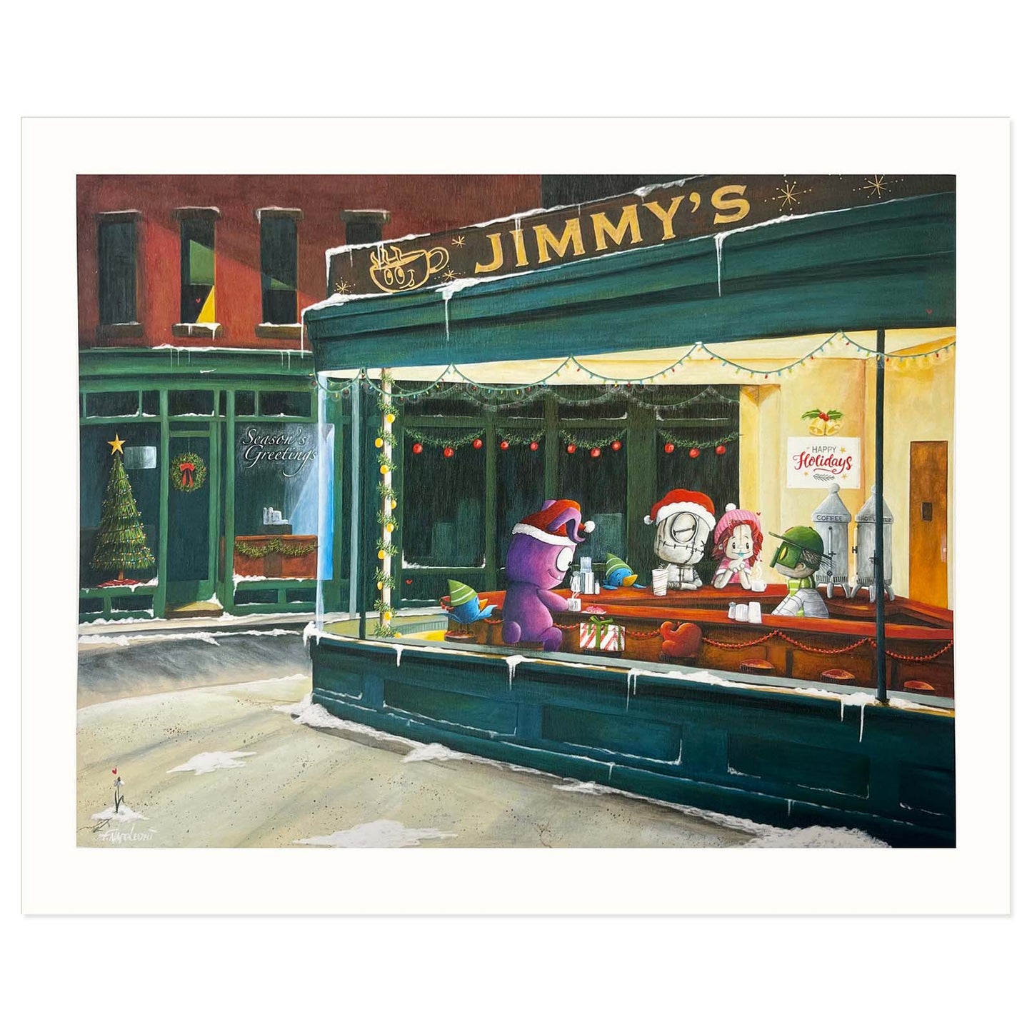 Fabio Napoleoni "Night Owls" Open Edition Paper Giclee