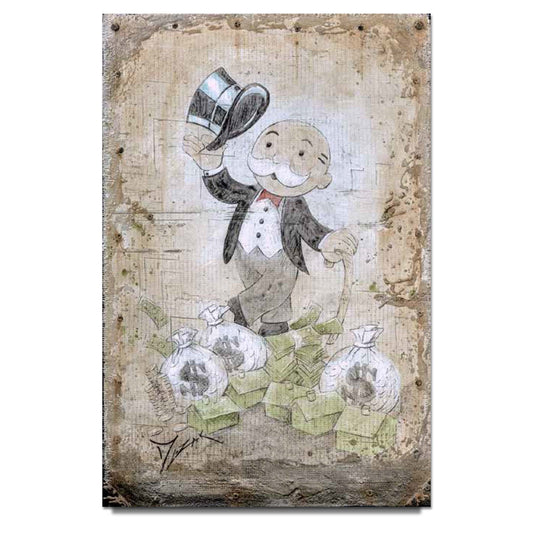 Trevor Mezak "Uncle Pennybags" Limited Edition Canvas Giclee